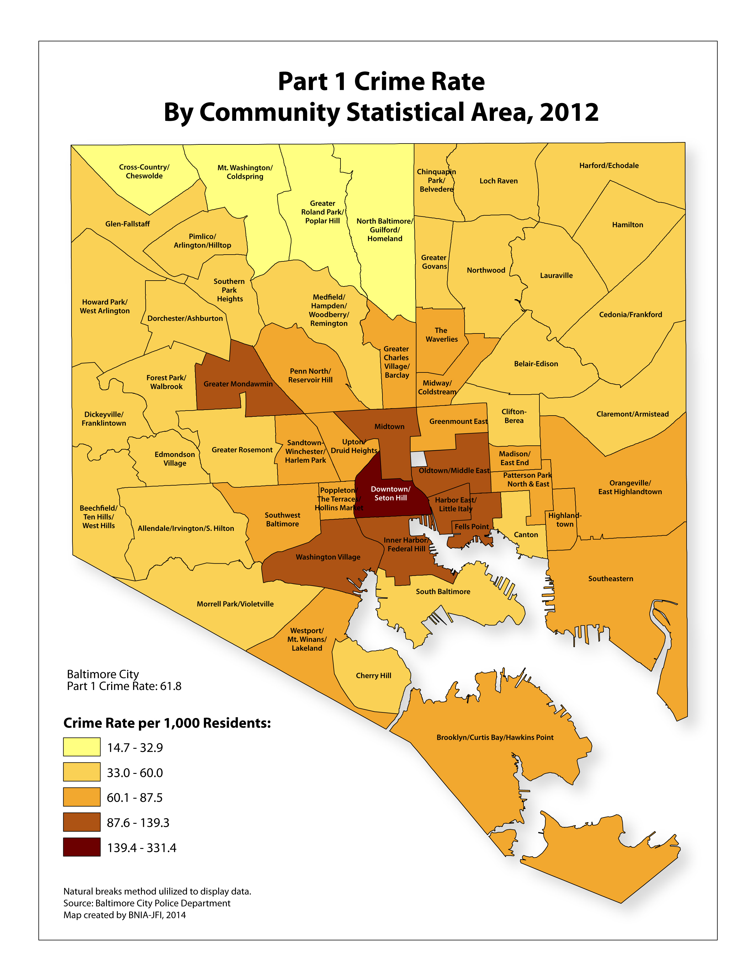Gallery Vital Signs 12 Crime and Safety Maps BNIA Baltimore