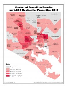 Number of Demolition Permits per 1,000 Residential Properties (2019)