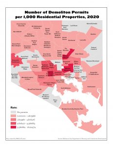 Number of Demolition Permits per 1,000 Residential Properties (2020)