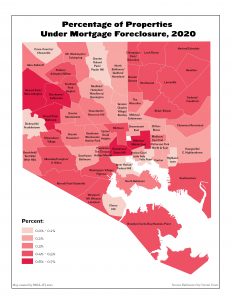 Percentage of Properties Under Mortgage Foreclosure (2020)
