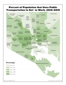 Percent of Population that Uses Public Transportation to Get to Work