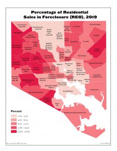 Percentage of Residential Sales in Foreclosure (REO) (2019)