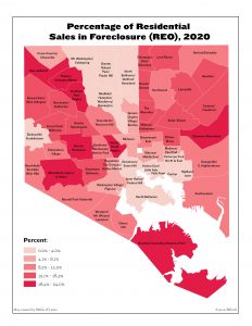 Percentage of Residential Sales in Foreclosure (REO) (2020)