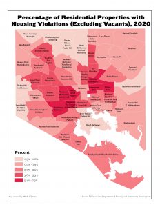 Percentage of Residential Properties with Housing Violations (Excluding Vacants) (2020)