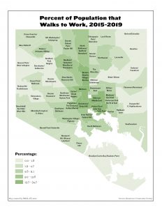 Percent of Population that Walks to Work