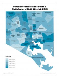 Percent of Babies Born with a Satisfactory Birth Weight