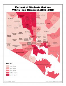 Percent of Students that are White (Non-Hispanic) (2018-2019)