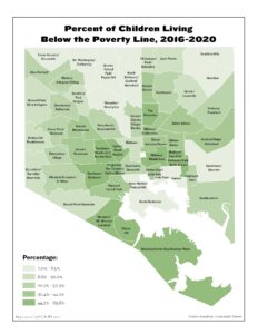 Percent of Children Living Below the Poverty Line (2020)
